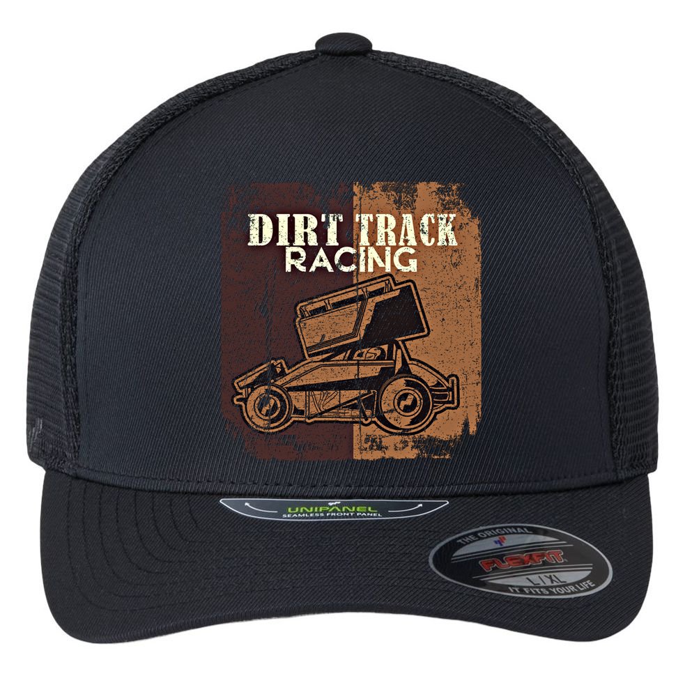 Retro Sprint Car Dirt Track Racing Race Motorsport Fan Gift Flexfit Unipanel Trucker Cap
