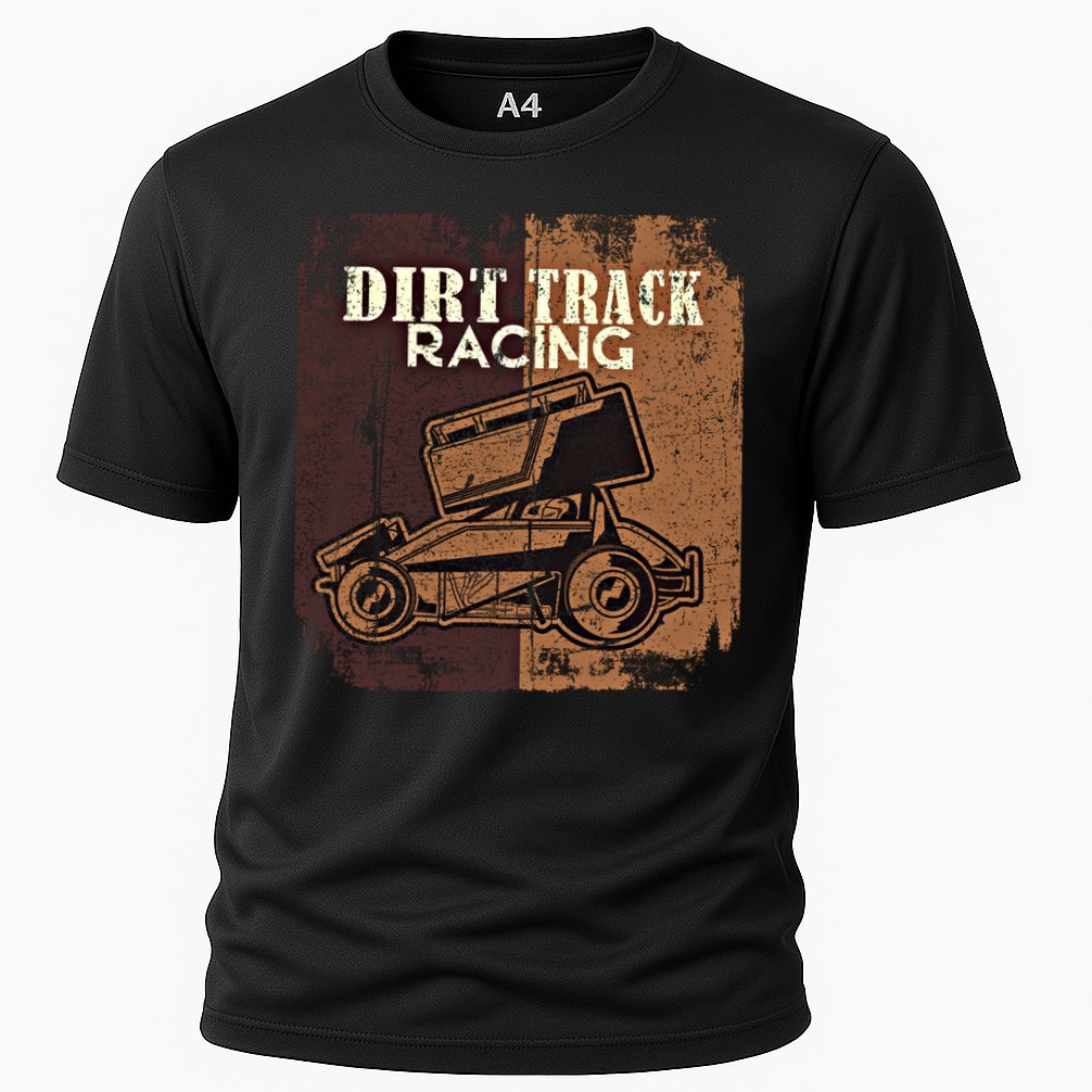 Retro Sprint Car Dirt Track Racing Race Motorsport Fan Gift Cooling Performance Crew T-Shirt