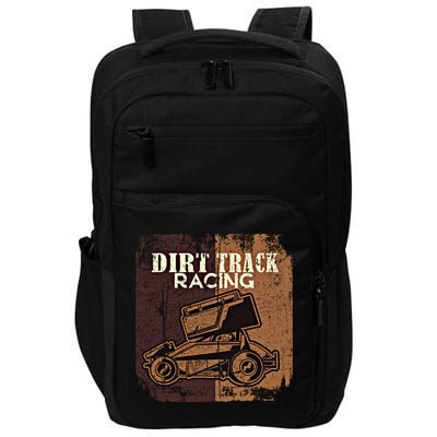 Retro Sprint Car Dirt Track Racing Race Motorsport Fan Gift Impact Tech Backpack