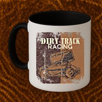 Retro Sprint Car Dirt Track Racing Race Motorsport Fan Gift Mug