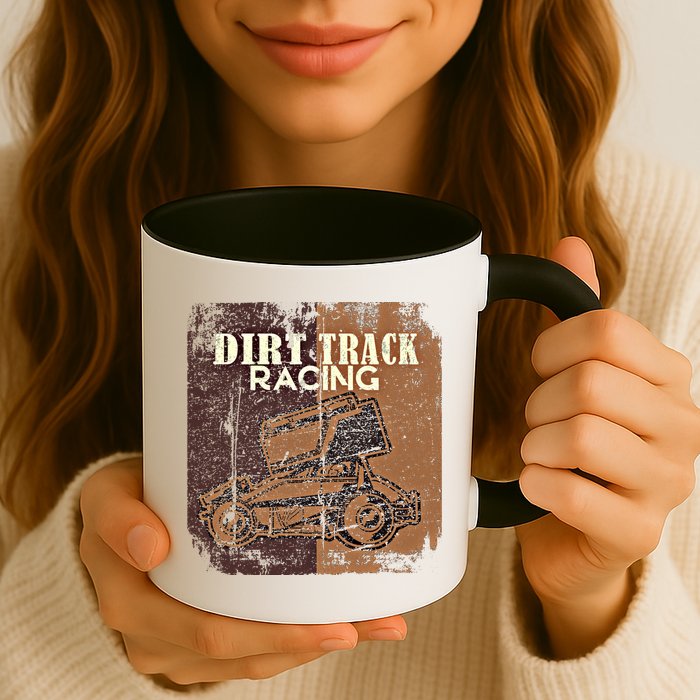 Retro Sprint Car Dirt Track Racing Race Motorsport Fan Gift Mug
