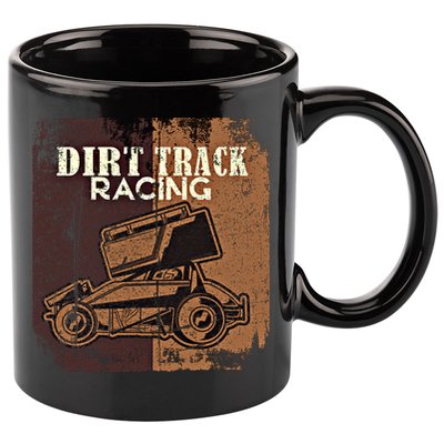 Retro Sprint Car Dirt Track Racing Race Motorsport Fan Gift 11oz C Handle Ceramic Mug