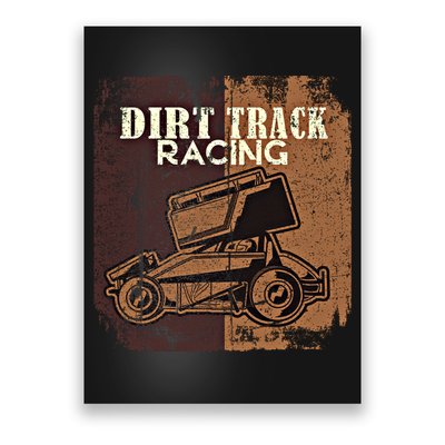 Retro Sprint Car Dirt Track Racing Race Motorsport Fan Gift Poster