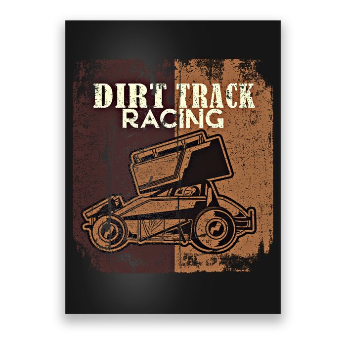 Retro Sprint Car Dirt Track Racing Race Motorsport Fan Gift Poster
