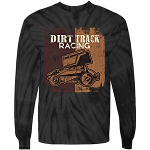 Retro Sprint Car Dirt Track Racing Race Motorsport Fan Gift Tie-Dye Long Sleeve Shirt