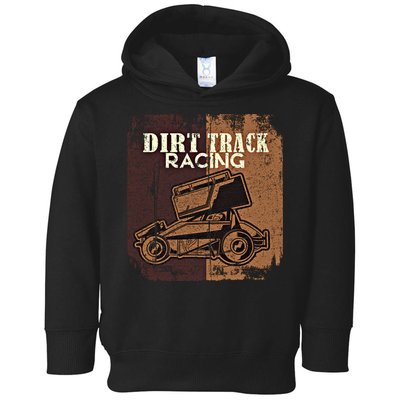 Retro Sprint Car Dirt Track Racing Race Motorsport Fan Gift Toddler Hoodie