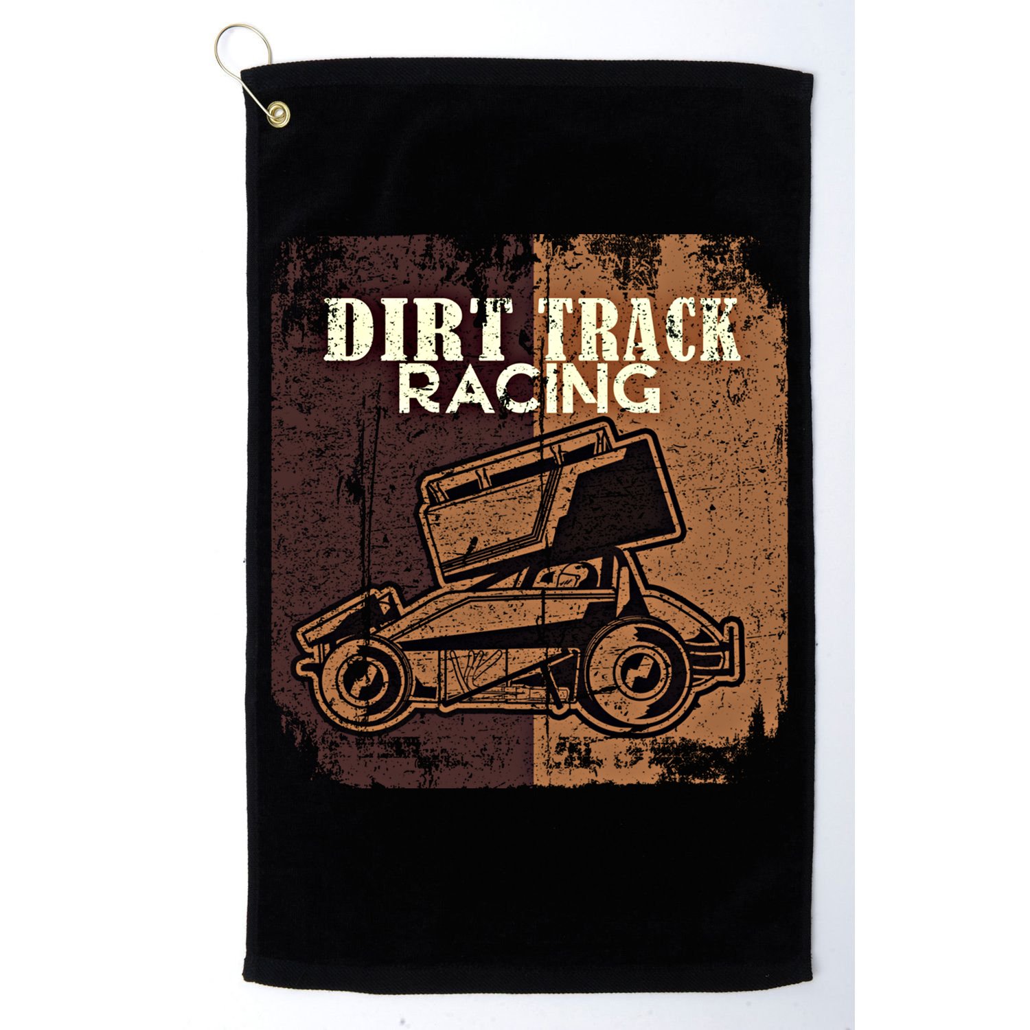 Retro Sprint Car Dirt Track Racing Race Motorsport Fan Gift Golf Towel