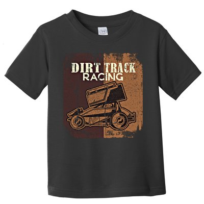 Retro Sprint Car Dirt Track Racing Race Motorsport Fan Gift Toddler T-Shirt