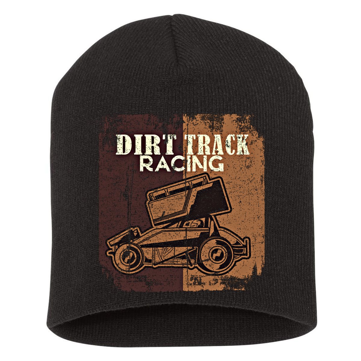 Retro Sprint Car Dirt Track Racing Race Motorsport Fan Gift Short Acrylic Beanie