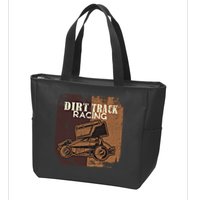 Retro Sprint Car Dirt Track Racing Race Motorsport Fan Gift Zip Tote Bag