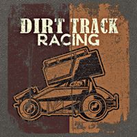 Retro Sprint Car Dirt Track Racing Race Motorsport Fan Gift Cotton Canvas Backpack