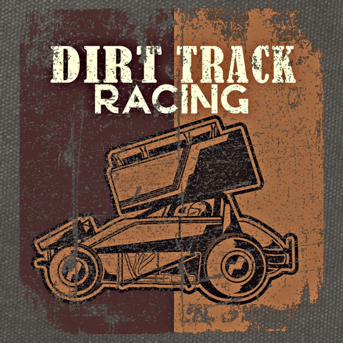 Retro Sprint Car Dirt Track Racing Race Motorsport Fan Gift Cotton Canvas Backpack