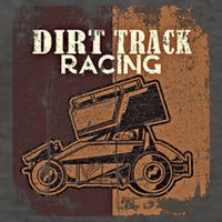 Retro Sprint Car Dirt Track Racing Race Motorsport Fan Gift Vector Backpack