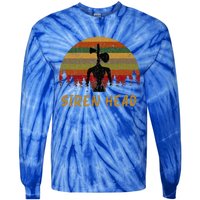 Retro Supernatural Cryptid Siren Head Tie-Dye Long Sleeve Shirt