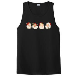 Retro Santa Claus Face Old Christmas Fashioned Xmas Pajama Gift PosiCharge Competitor Tank