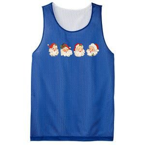 Retro Santa Claus Face Old Christmas Fashioned Xmas Pajama Gift Mesh Reversible Basketball Jersey Tank