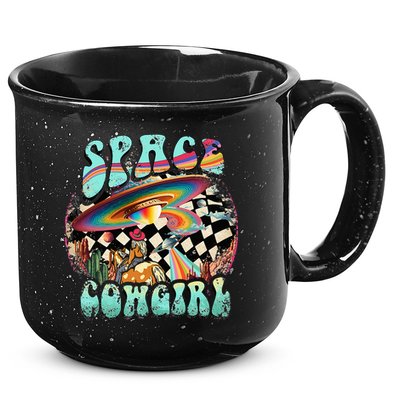 Rodeo Space Cow Yeehaw Retro Cow Country 15oz Campfire Ceramic Mug