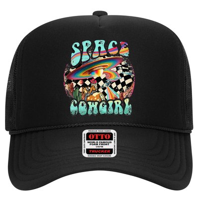 Rodeo Space Cow Yeehaw Retro Cow Country Trucker Hat