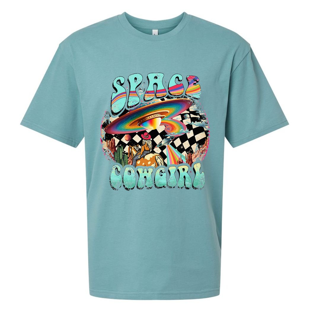 Rodeo Space Cow Yeehaw Retro Cow Country Sueded Cloud Jersey T-Shirt