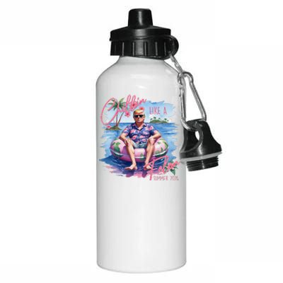 Retro Summer Chillin Like A Felon Trump For President 2024 Aluminum Water Bottle