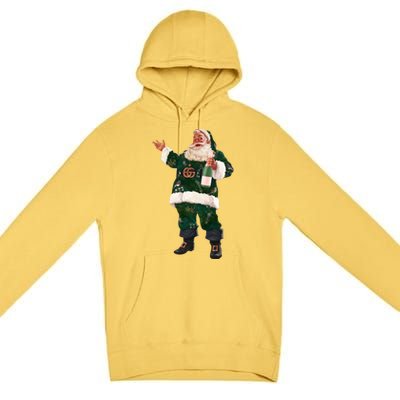 Retro Santa Claus Champagne Christmas Ing Party Xmas Cute Gift Premium Pullover Hoodie