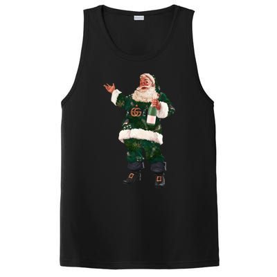 Retro Santa Claus Champagne Christmas Ing Party Xmas Cute Gift PosiCharge Competitor Tank