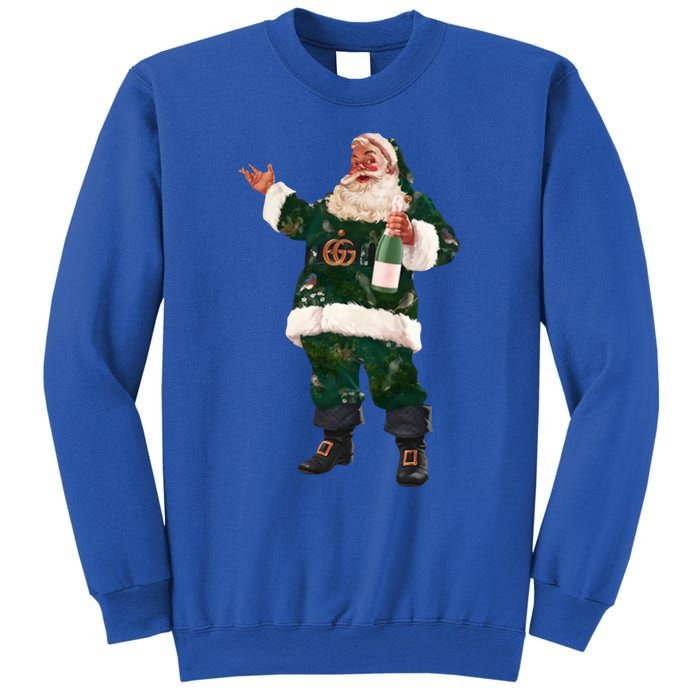 Retro Santa Claus Champagne Christmas Ing Party Xmas Cute Gift Sweatshirt