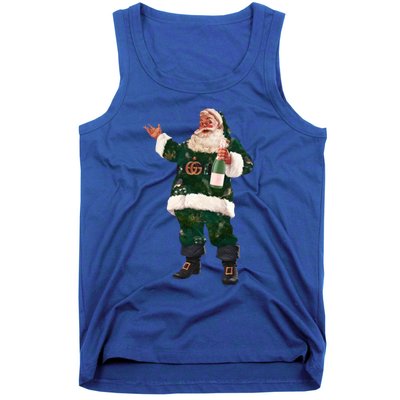 Retro Santa Claus Champagne Christmas Ing Party Xmas Cute Gift Tank Top