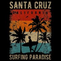 Retro Santa Cruz California Surfing Santa Cruz Backpack