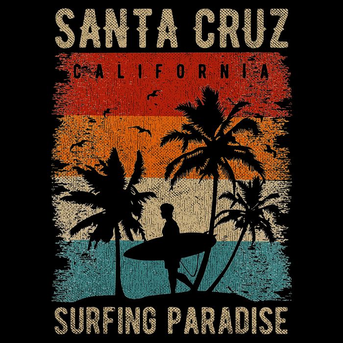 Retro Santa Cruz California Surfing Santa Cruz Backpack