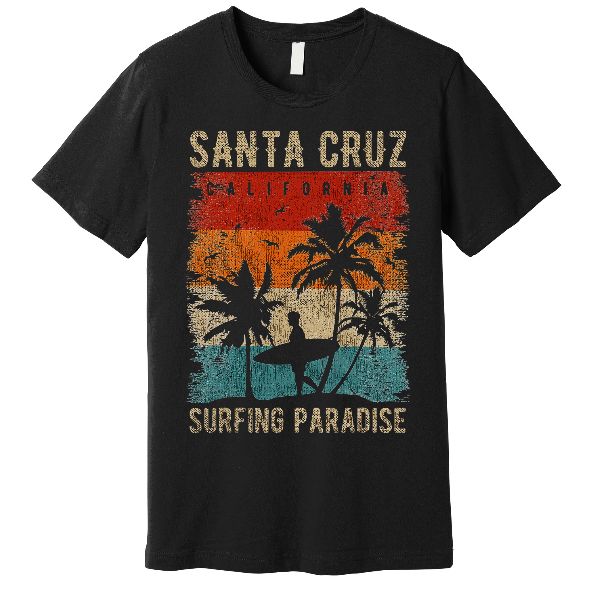 Retro Santa Cruz California Surfing Santa Cruz Premium T-Shirt