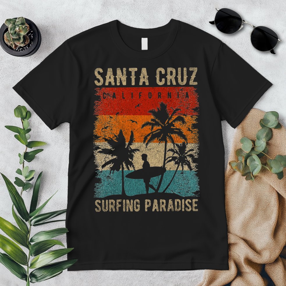 Retro Santa Cruz California Surfing Santa Cruz Premium T-Shirt