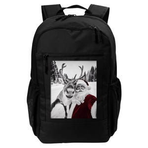 Reindeer Selfie Christmas Party Selfie Funny Reindeer Xmas Daily Commute Backpack