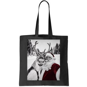 Reindeer Selfie Christmas Party Selfie Funny Reindeer Xmas Tote Bag