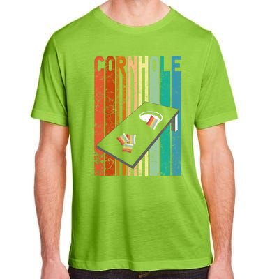 Retro Style Cornhole Board Game Gift Funny Cornhole Lover Cool Gift Adult ChromaSoft Performance T-Shirt