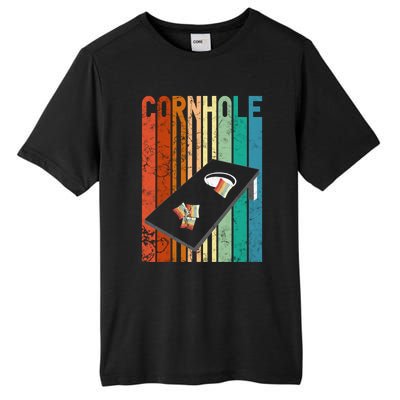 Retro Style Cornhole Board Game Gift Funny Cornhole Lover Cool Gift Tall Fusion ChromaSoft Performance T-Shirt