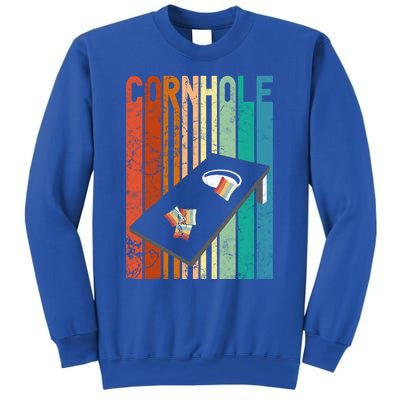 Retro Style Cornhole Board Game Gift Funny Cornhole Lover Cool Gift Sweatshirt