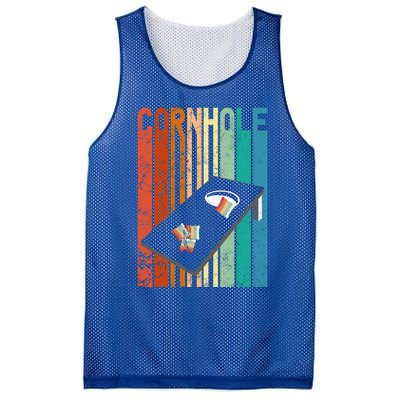 Retro Style Cornhole Board Game Gift Funny Cornhole Lover Cool Gift Mesh Reversible Basketball Jersey Tank