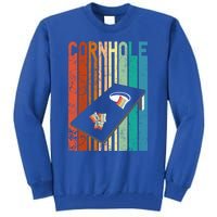 Retro Style Cornhole Board Game Gift Funny Cornhole Lover Cool Gift Tall Sweatshirt