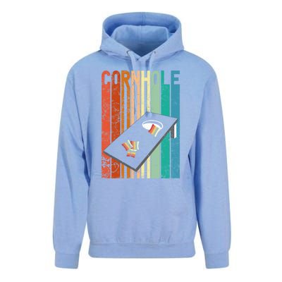 Retro Style Cornhole Board Game Gift Funny Cornhole Lover Cool Gift Unisex Surf Hoodie