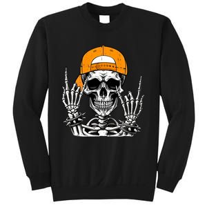 Rock Skeleton Cool Rocker Halloween Sweatshirt