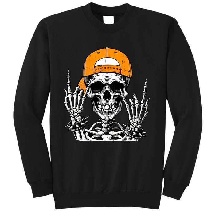 Rock Skeleton Cool Rocker Halloween Sweatshirt