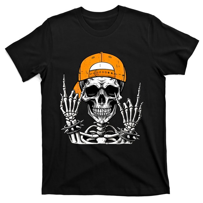 Rock Skeleton Cool Rocker Halloween T-Shirt