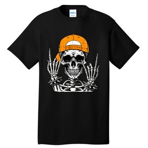 Rock Skeleton Cool Rocker Halloween Tall T-Shirt