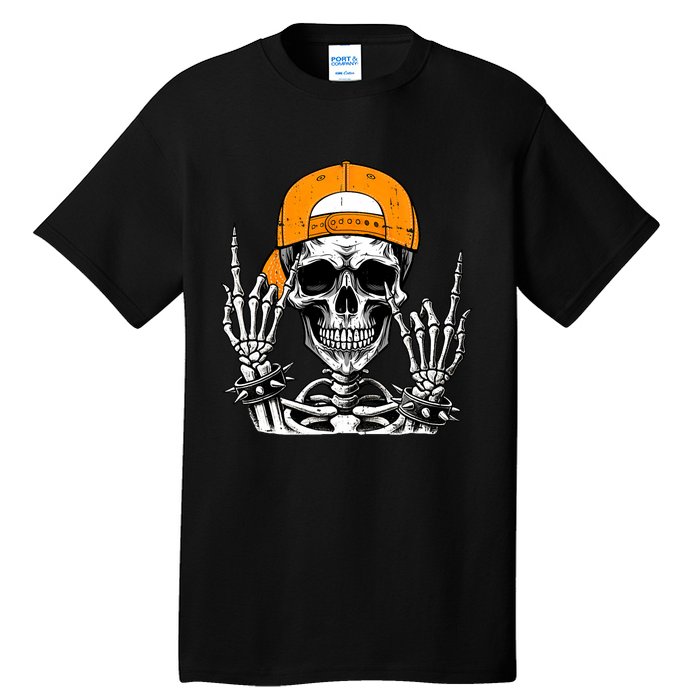 Rock Skeleton Cool Rocker Halloween Tall T-Shirt