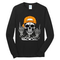 Rock Skeleton Cool Rocker Halloween Tall Long Sleeve T-Shirt