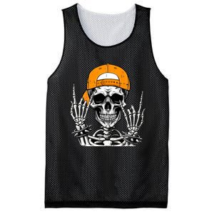 Rock Skeleton Cool Rocker Halloween Mesh Reversible Basketball Jersey Tank