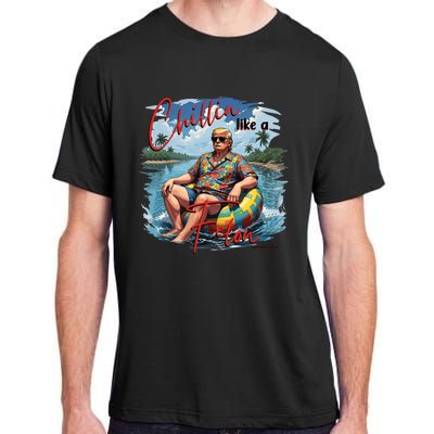 Retro Summer Chillin Like A Felon Trump For President 2024 Adult ChromaSoft Performance T-Shirt