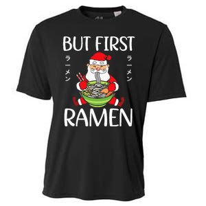 Ra Santa Christmas Manga Japanese Cute Anime Xmas Noodles Cooling Performance Crew T-Shirt