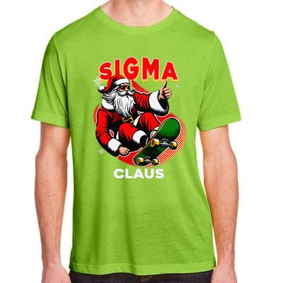 Retro Sigma Claus Funny Santa Clause Skating Board Xmas Adult ChromaSoft Performance T-Shirt